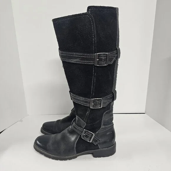 Ariat Highland Boots Moto Meets Equestrian Grunge Leather Black 9B - Picture 13 of 13